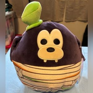 Disney Squishmallows Goofy Plush with Green and Purple NWT